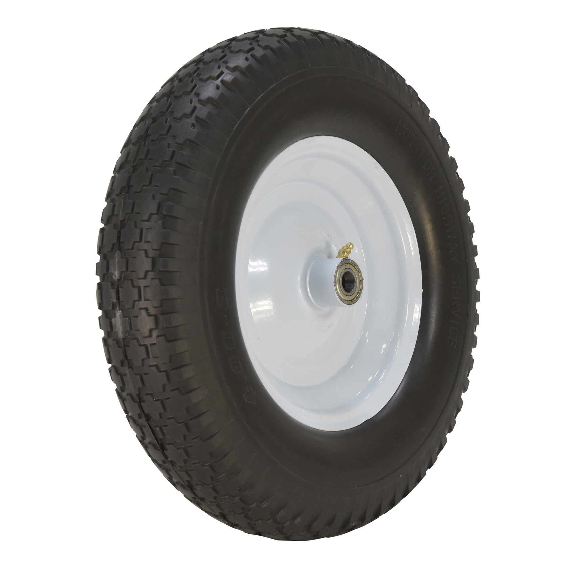 Vestil Polyurethane Solid Foam Wheel - 16in. Diameter, Black, Sawtooth Tread, Model# UFBK-16-WHL-58